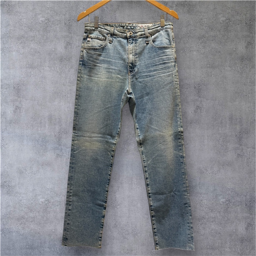 AG ADRIANO GOLDSCHMIED The Isabelle Blue Straight Leg Denim Jeans, SIZE 30R